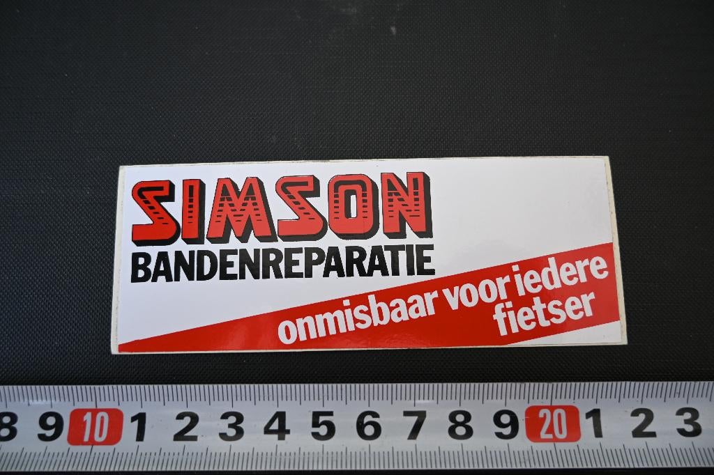 sticker simson bandenreparatie onmisbaar voor iedere fietser, Verzamelen, Ophalen, Zo goed als nieuw