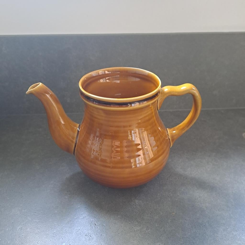 Vintage Koninklijke Goedewaagen Goudbruine Theepot 1815, Huis en Inrichting, Keuken | Servies, Ophalen of Verzenden, Zo goed als nieuw