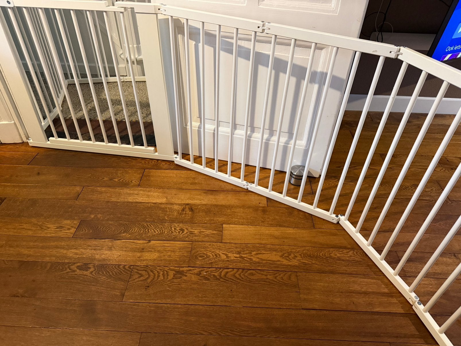 Grondbox playpen afgrendelhek traphekje, Kinderen en Baby's, Ophalen, Zo goed als nieuw, 115 cm of meer, Oprolhekje
