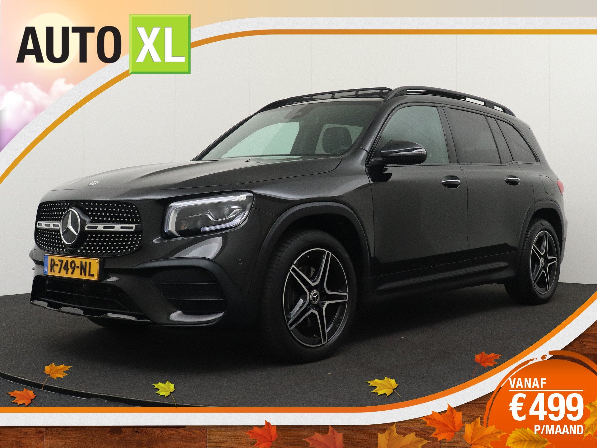 Mercedes-Benz GLB 200 AMG Night-Pack 7-Pers Pano-dak Carplay, Auto's, Dealer onderhouden, 4 cilinders, 7 stoelen, Zwart