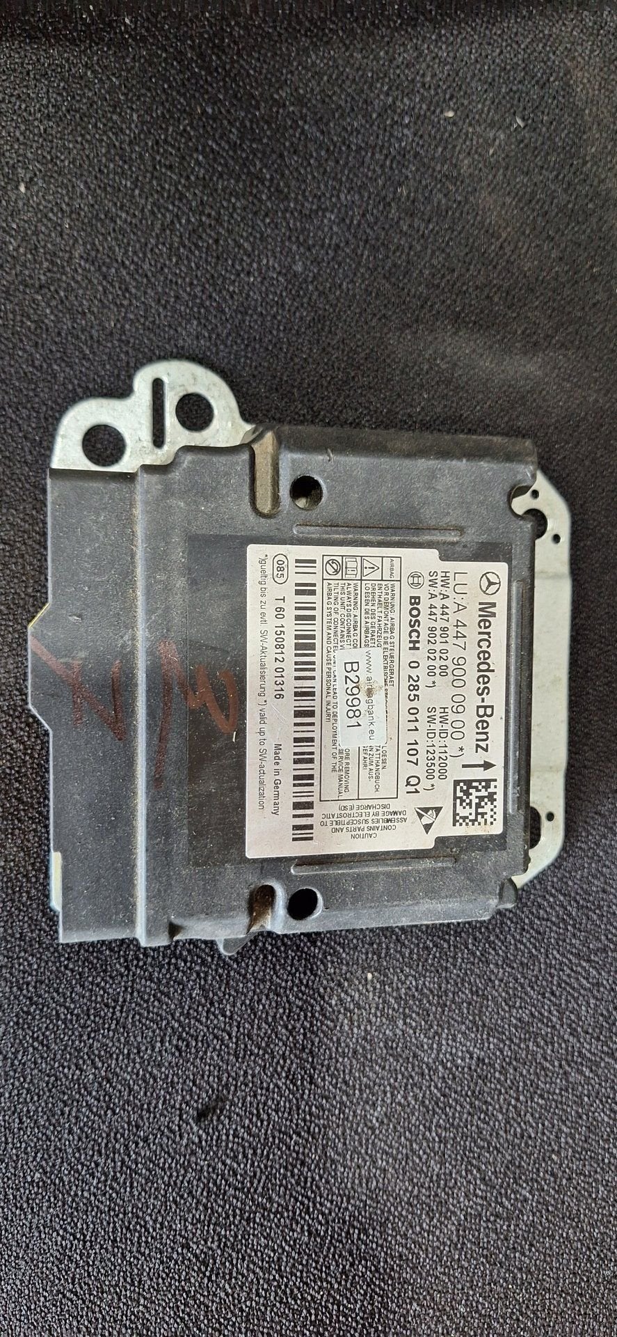 Originele Airbag Stuurmodule Computer Mercedes Vito V-Klasse, Gebruikt, -, Ophalen of Verzenden, -