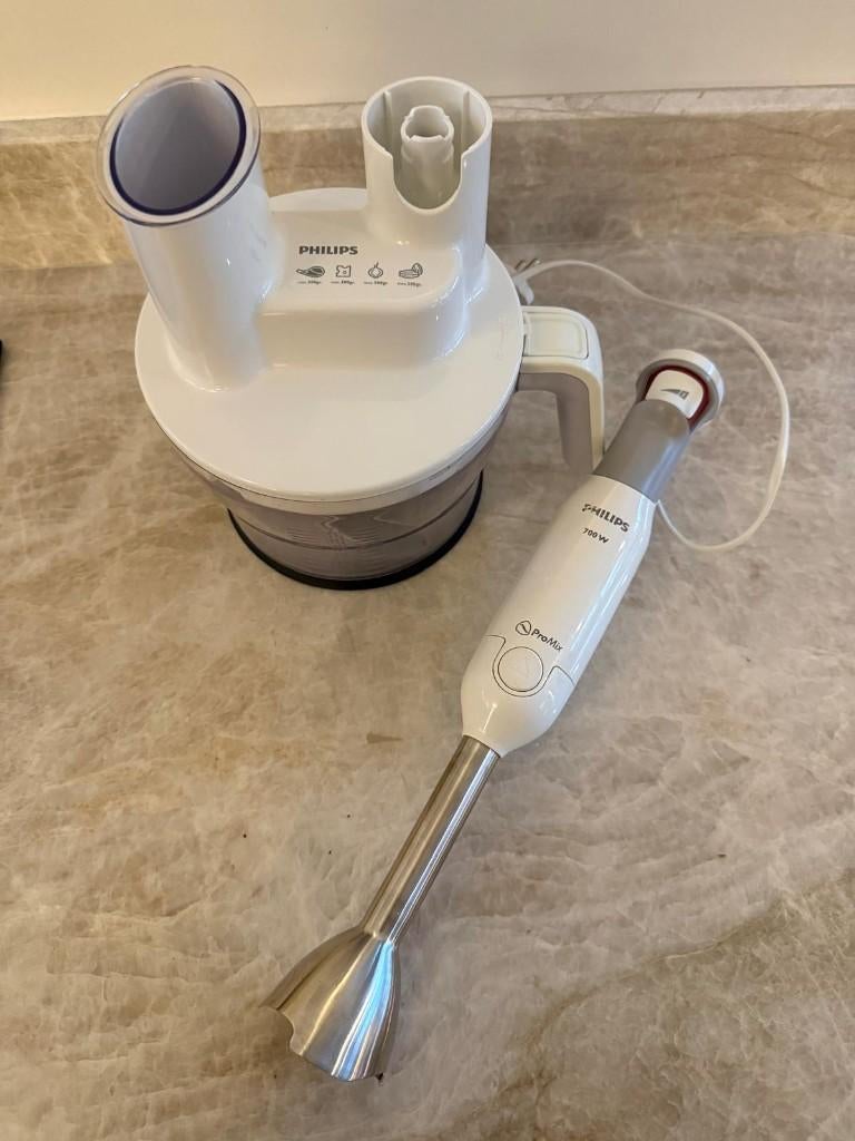 Philips HR 1647 staafmixer en keukenmachine, Witgoed en Apparatuur, Keukenmixers, Gebruikt, 1 tot 2 liter, 3 snelheden of meer