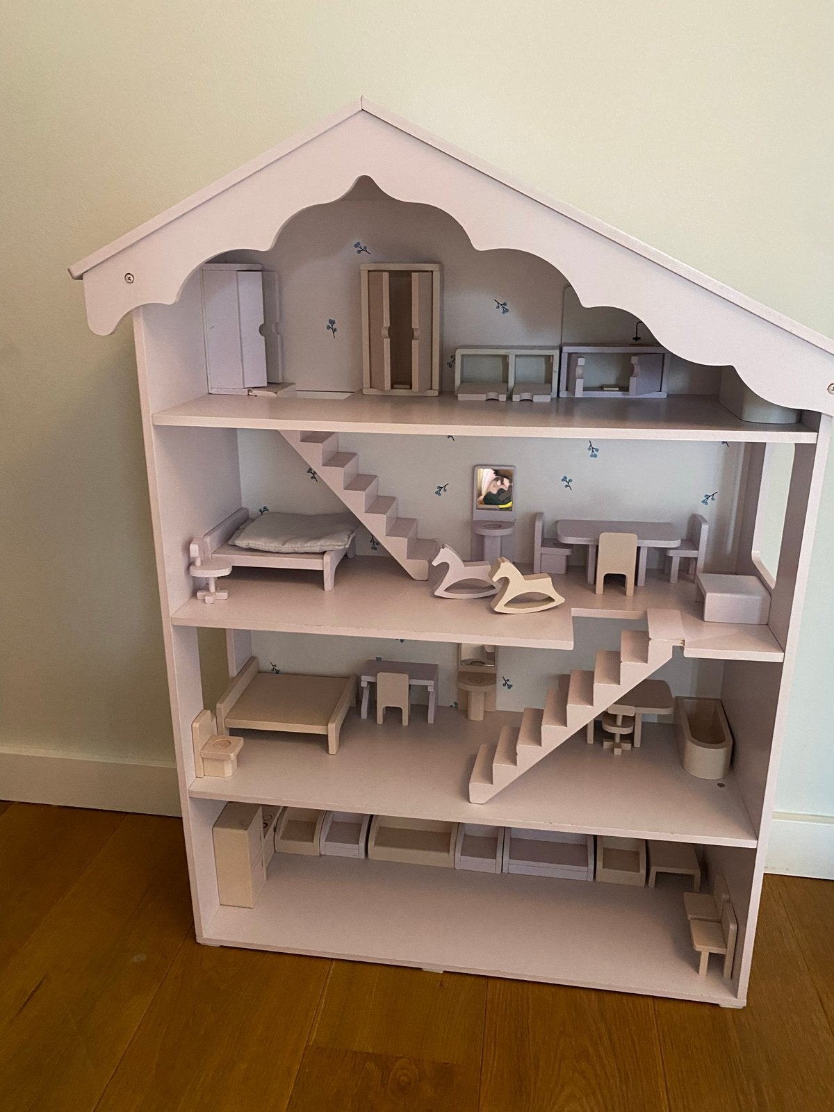 Little Dutch Houten Poppenhuis met Meubels en Poppetjes, Kinderen en Baby's, Speelgoed | Poppenhuizen, Ophalen, Zo goed als nieuw