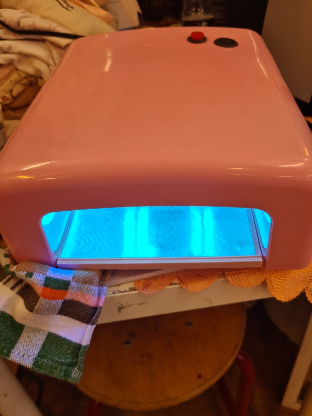 Roze UV/LED Nageldroger voor Gel Nagels, Ophalen of Verzenden, Gebruikt, Ogen, Overige typen