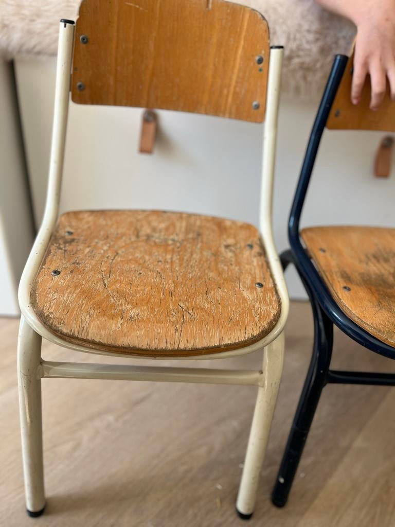 Vintage schoolstoeltjes - set van 2, Ophalen