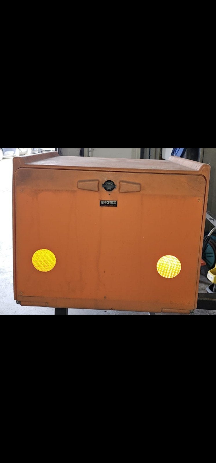 opbergbox / transportkist - Oranje, Ophalen, Gebruikt