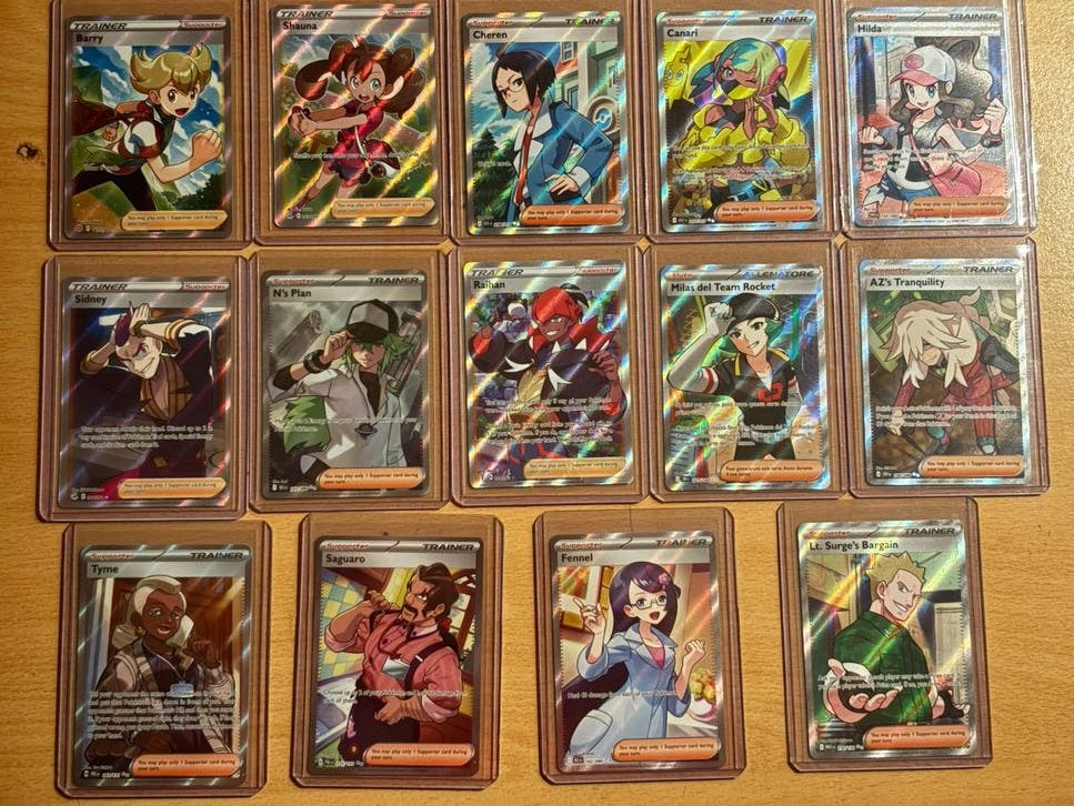 Pokémon Full Art Trainers Gold IR ACE SPEC Near Mint, Ophalen of Verzenden, Gebruikt, Meerdere kaarten, Foil