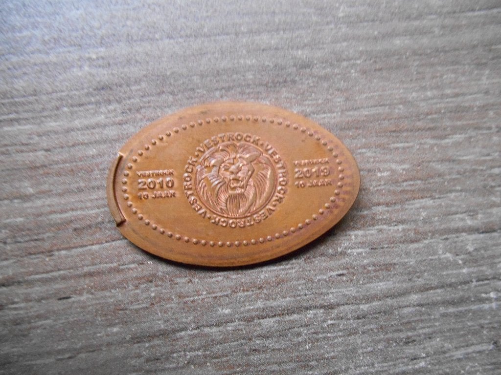 Pressed pennies souvenir Vestrock Pressed penny, Ophalen of Verzenden, Overige materialen, Nederland