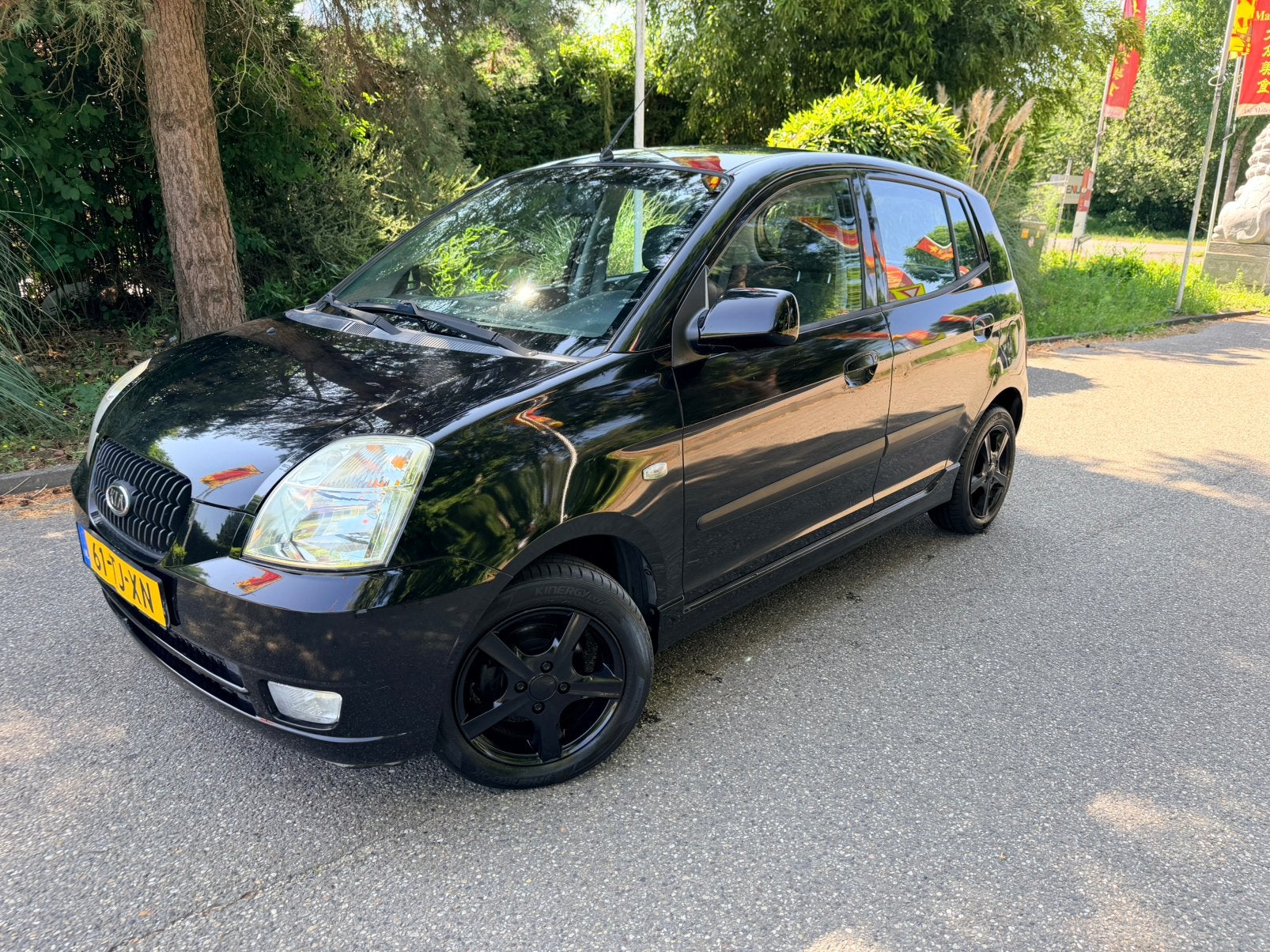 Kia Picanto 1.0 2007 Zwart AIRCO, Voorwielaandrijving, 836 kg, Zwart, 4 cilinders