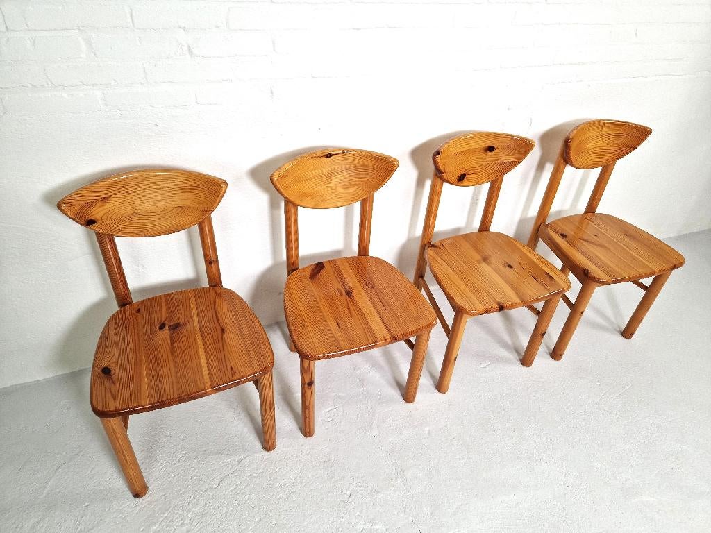 Eetkamerstoelen Set van 4 | Vintage Daumiller Grenen, Huis en Inrichting, Ophalen, Gebruikt, Daumiller, grenen, eetkamerstoelen, set, vintage, Deens