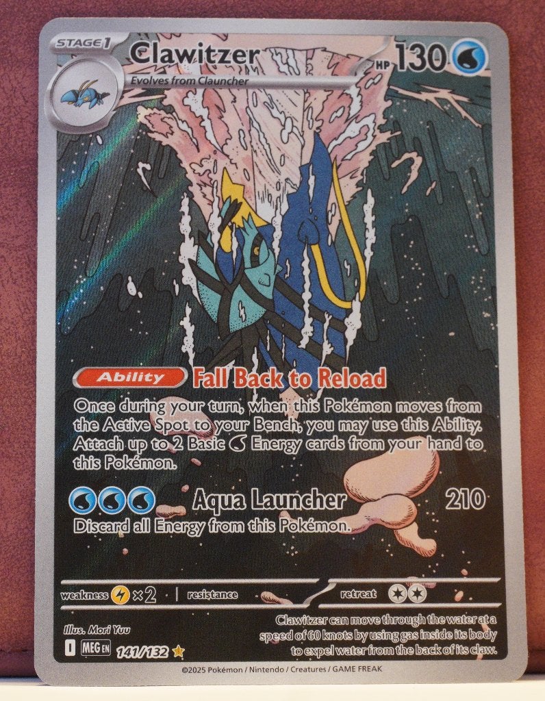 Clawitzer Gallery Art 141/132 Mega Evolutions Pokèmon Kaart, Ophalen of Verzenden, Nieuw, Losse kaart