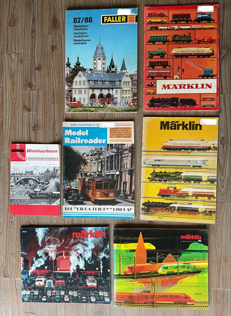 Vintage Märklin catalogi en modelspoor tijdschriften, Ophalen of Verzenden, Gebruikt, Boek, Tijdschrift of Catalogus, Märklin