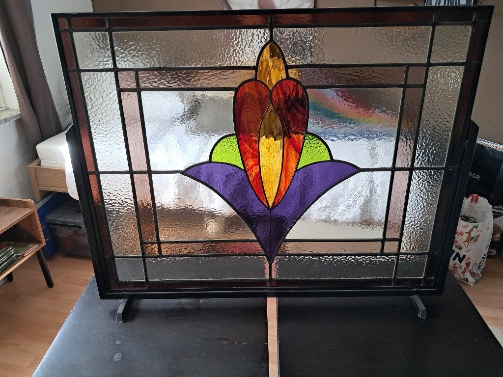 glas in lood scherm, Ophalen