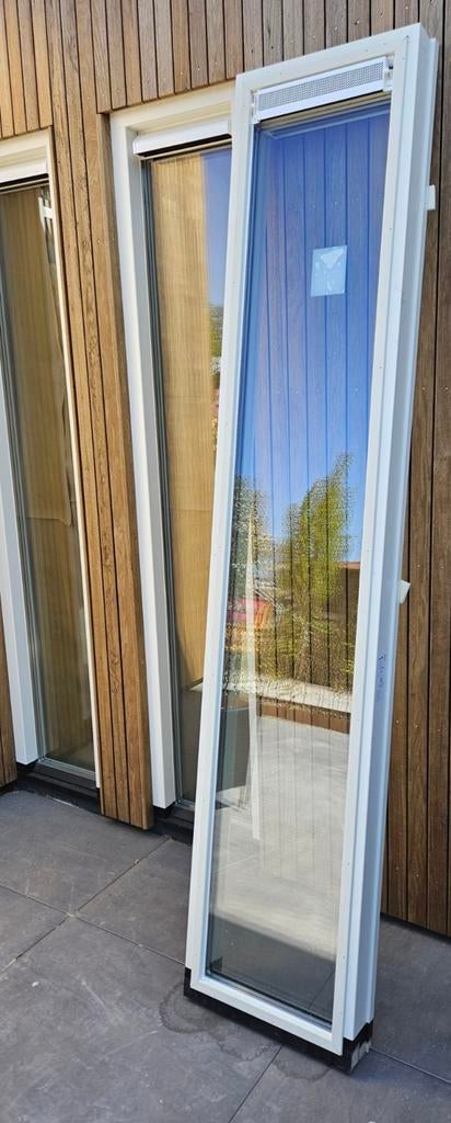 Houten kozijn vast glas, 260x55cm, triple glas, Ophalen, Minder dan 75 cm, Raamkozijn, Nieuw