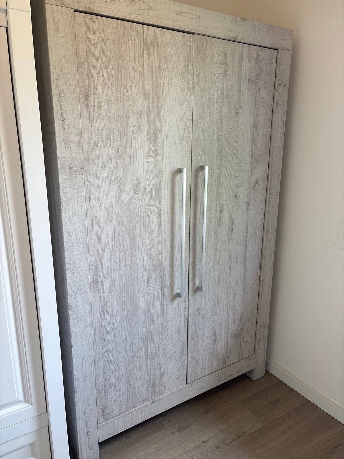 INTERBABY Kledingkast met 2 roedes en 4 legplanken, Ophalen, Gebruikt, 100 tot 150 cm, 75 cm of meer