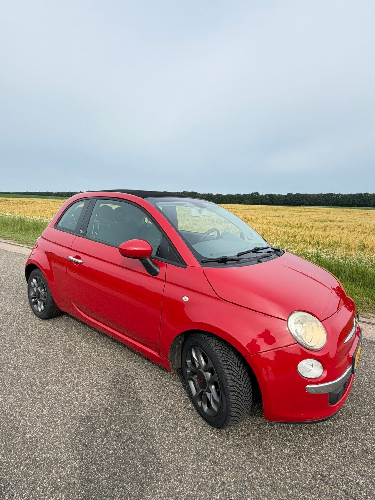 Fiat 500 1.2 C 2013 Rood  nieuwe apk!, Auto's, Fiat, Particulier, Benzine, B, Hatchback, Handgeschakeld, Geïmporteerd, Rood, Zwart