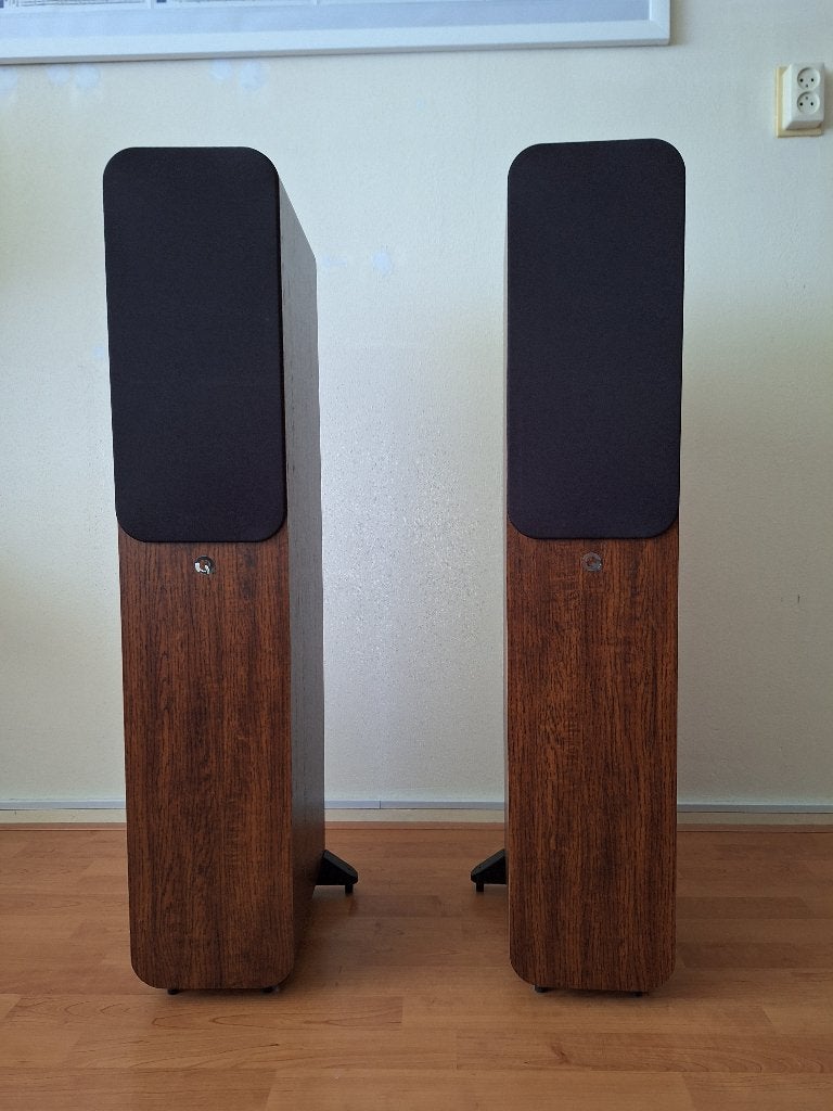 Q Acoustics 3050i vloerstaande speakers, Audio, Tv en Foto, Luidsprekers, Zo goed als nieuw, 120 watt of meer, Front, Rear of Stereo speakers