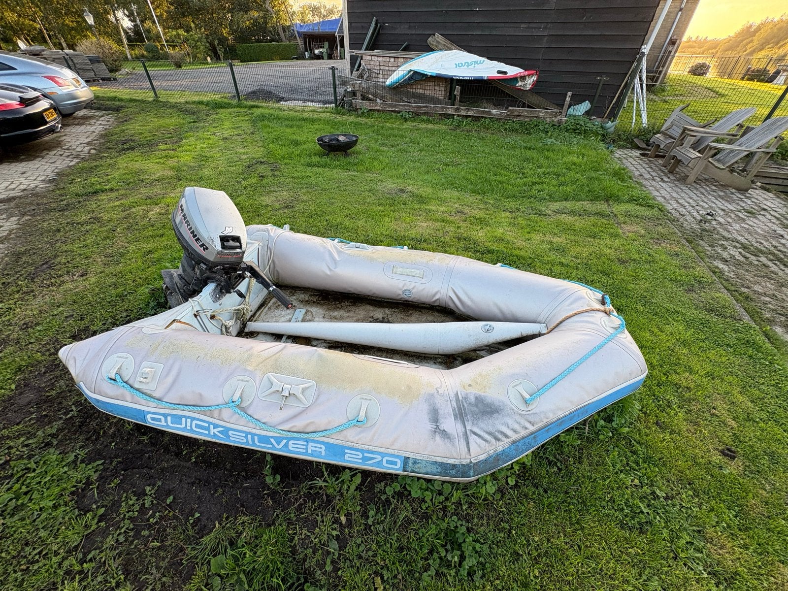 Rubberboot Quicksilver 270 met Mariner motor - Opknapper, Watersport en Boten, Ophalen of Verzenden, Gebruikt