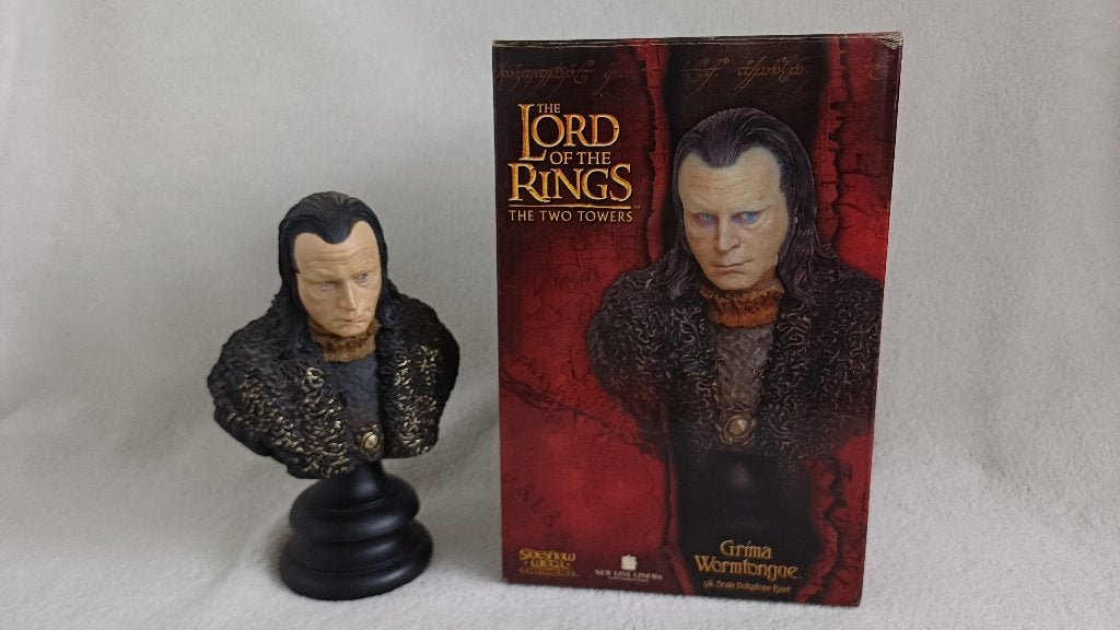 WETA/Sideshow LOTR Bust Grima Wormtongue – item nr 9437, Ophalen of Verzenden, Zo goed als nieuw, Beeldje of Buste