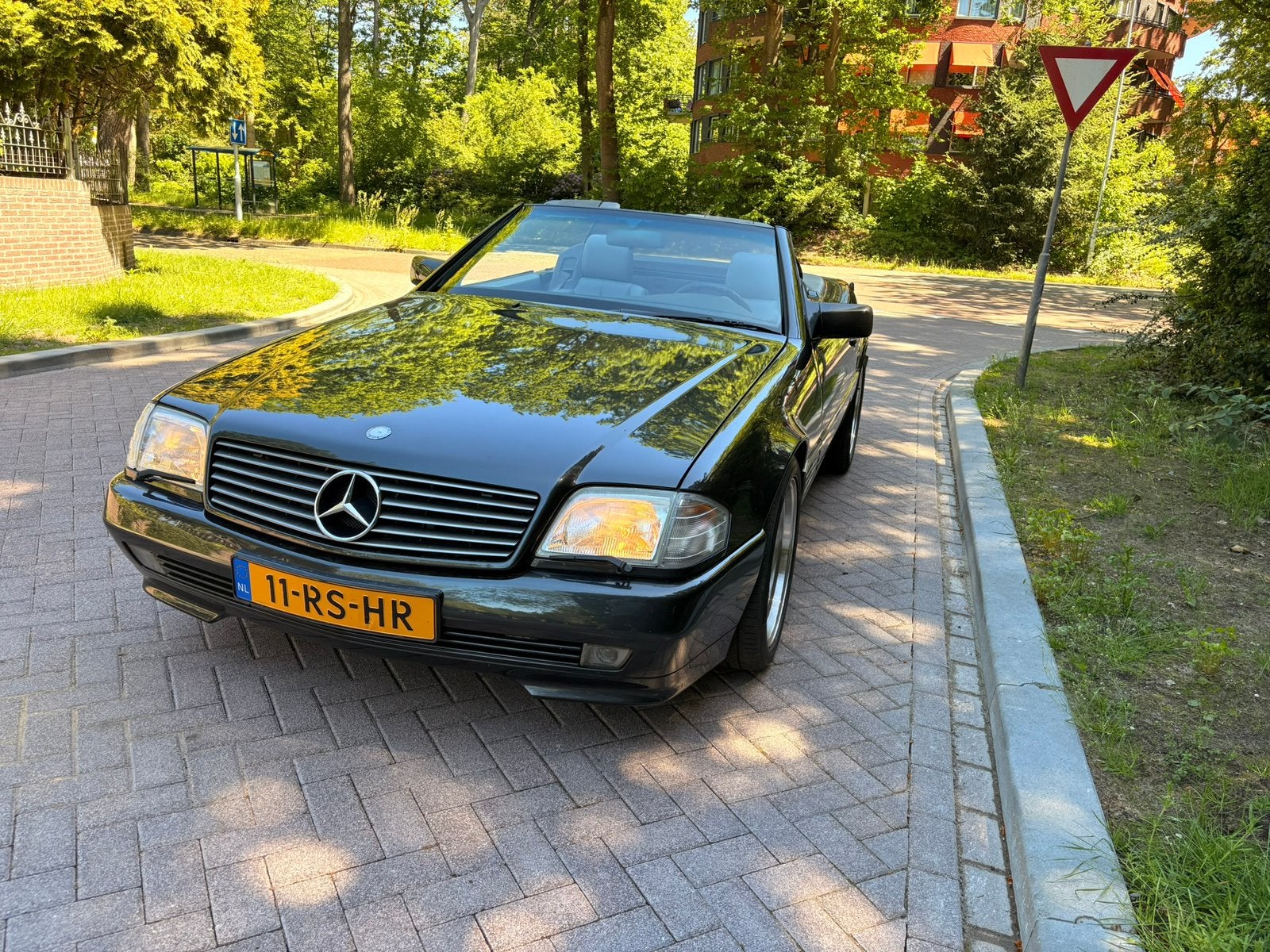 Merceds benz 300SL slechts 89233 km., Automaat, Cabriolet, Zwart, Leder