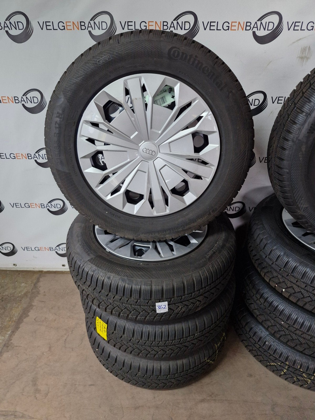 Winterset s Audi Q3 215 65 17 5x112 57,1 staal winterbanden, Audi, ., Banden en Velgen, 17 inch