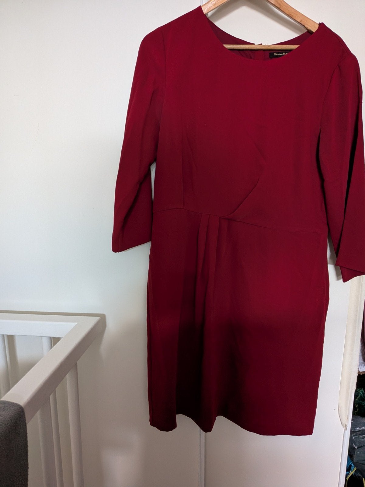 Massimo Dutti jurk, bordeauxrood, maat 42/44 (L), Massimo Dutti, Maat 42/44 (L), Ophalen of Verzenden, Zo goed als nieuw