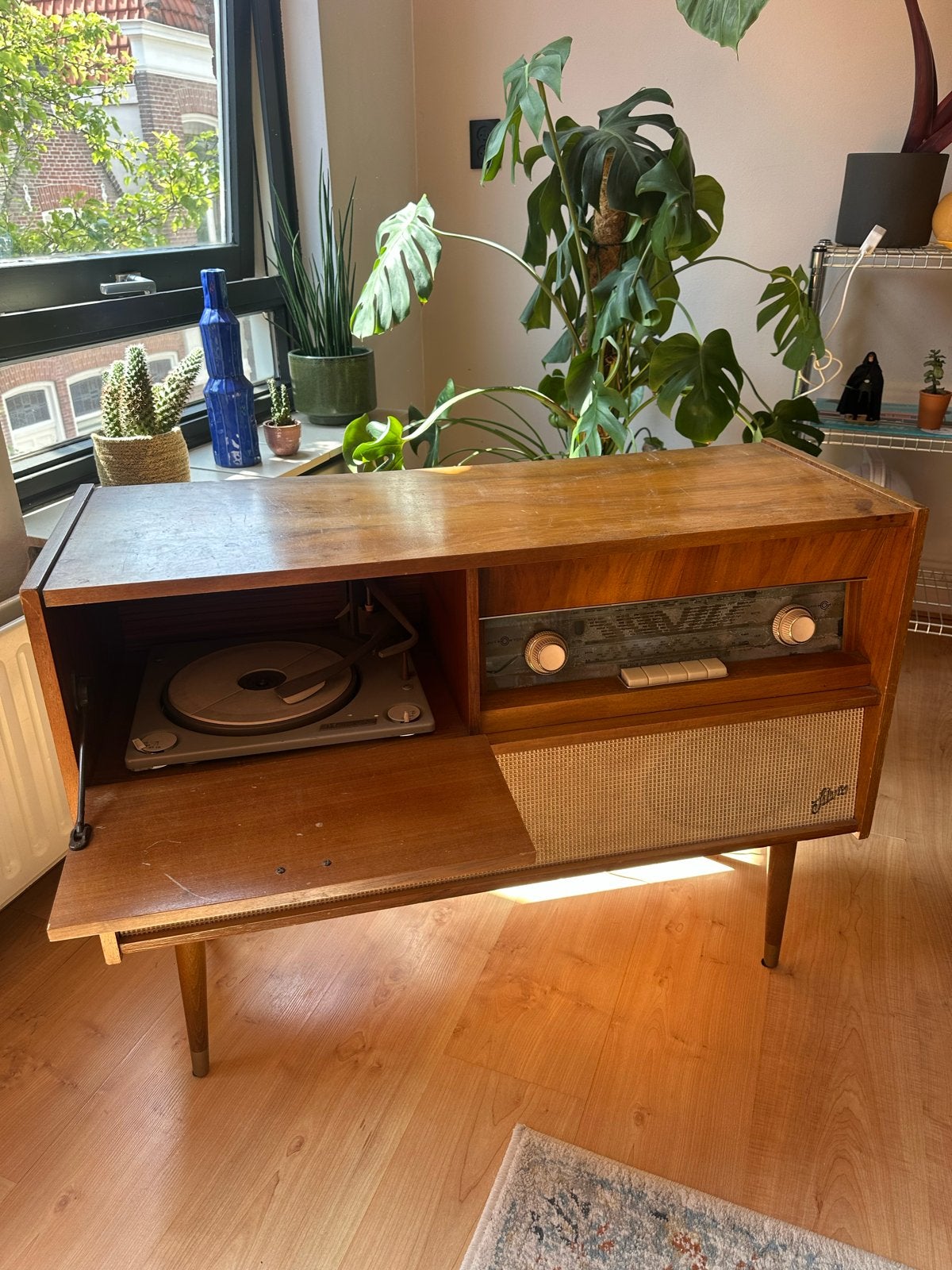 Vintage Platenspeler Kast met Radio - Werkt Perfect, Ophalen, Gebruikt, Platenspeler, Overige merken