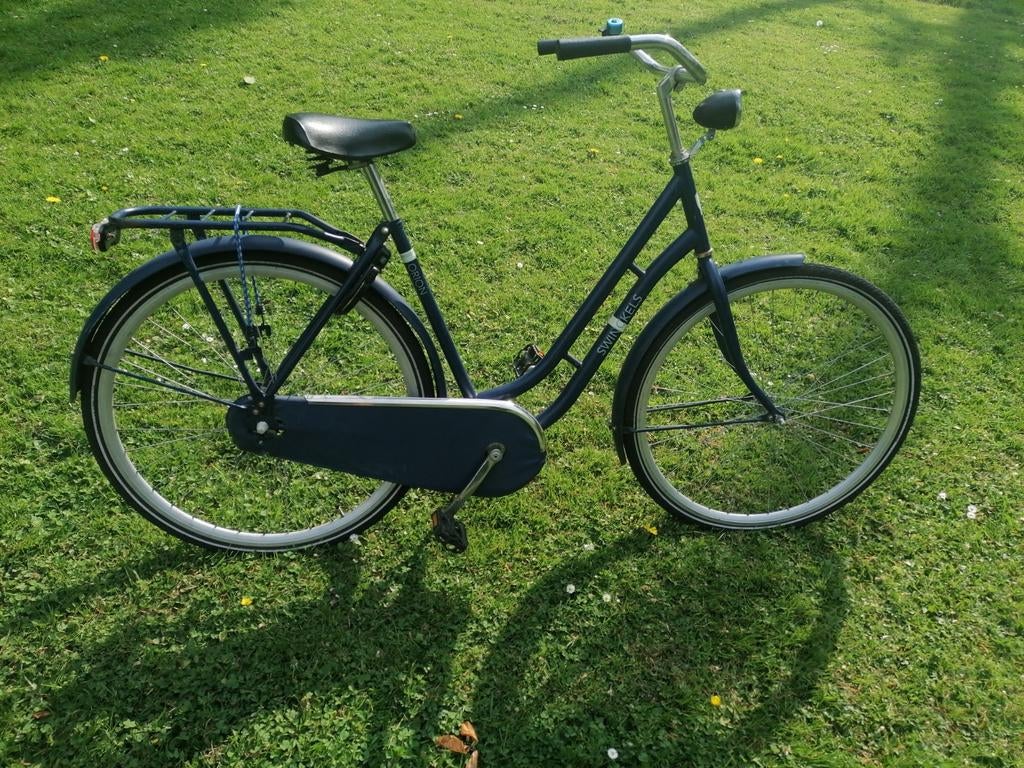 Blauwe Swinckels Orion omafiets - 28 inch - 53 cm, 53 tot 56 cm, Ophalen, Gebruikt