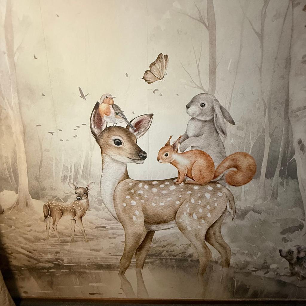 Wanddecoratie bosdieren - Kinderkamer, Ophalen of Verzenden, Zo goed als nieuw, Wanddecoratie