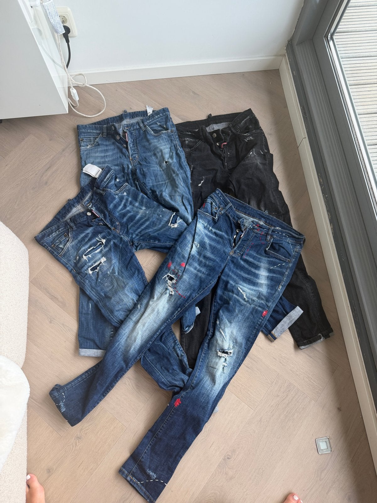 4 Dsquared Jeans maat 46, Kleding | Heren, Spijkerbroeken en Jeans, Ophalen, Nieuw, Blauw, W32 (confectie 46) of kleiner