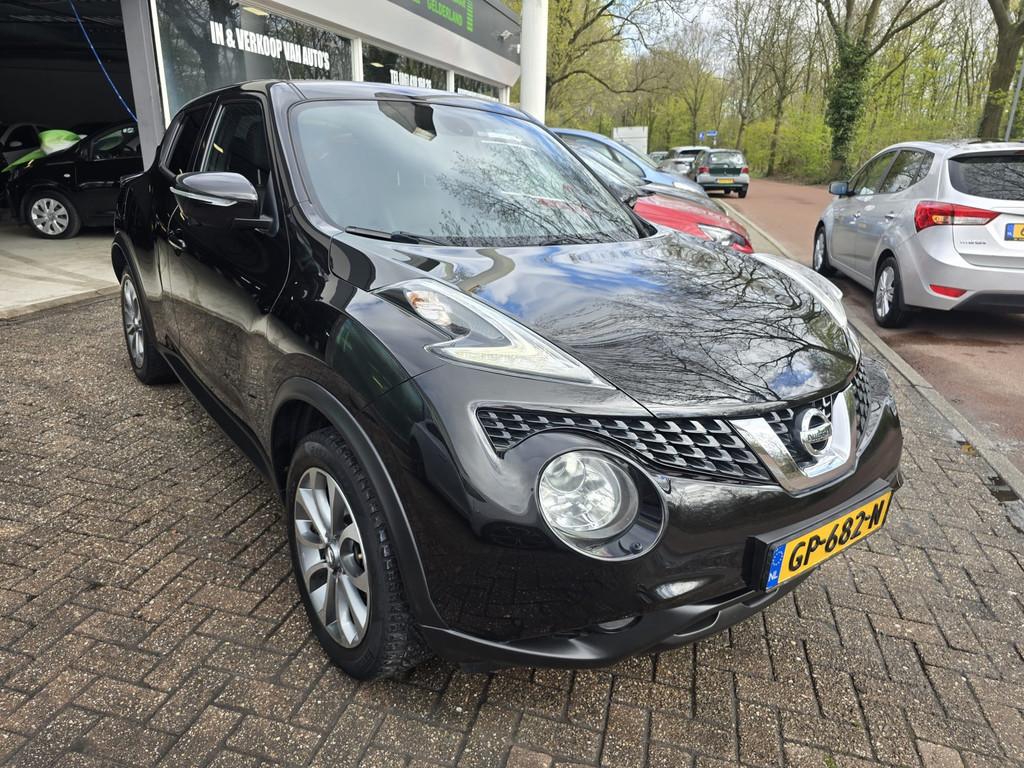 Nissan Juke 1.5 dCi S/S Tekna | 2E EIGENAAR | 12MND GARANTIE, Auto's, Nissan, Voorwielaandrijving, 4 cilinders, Zwart, Bedrijf