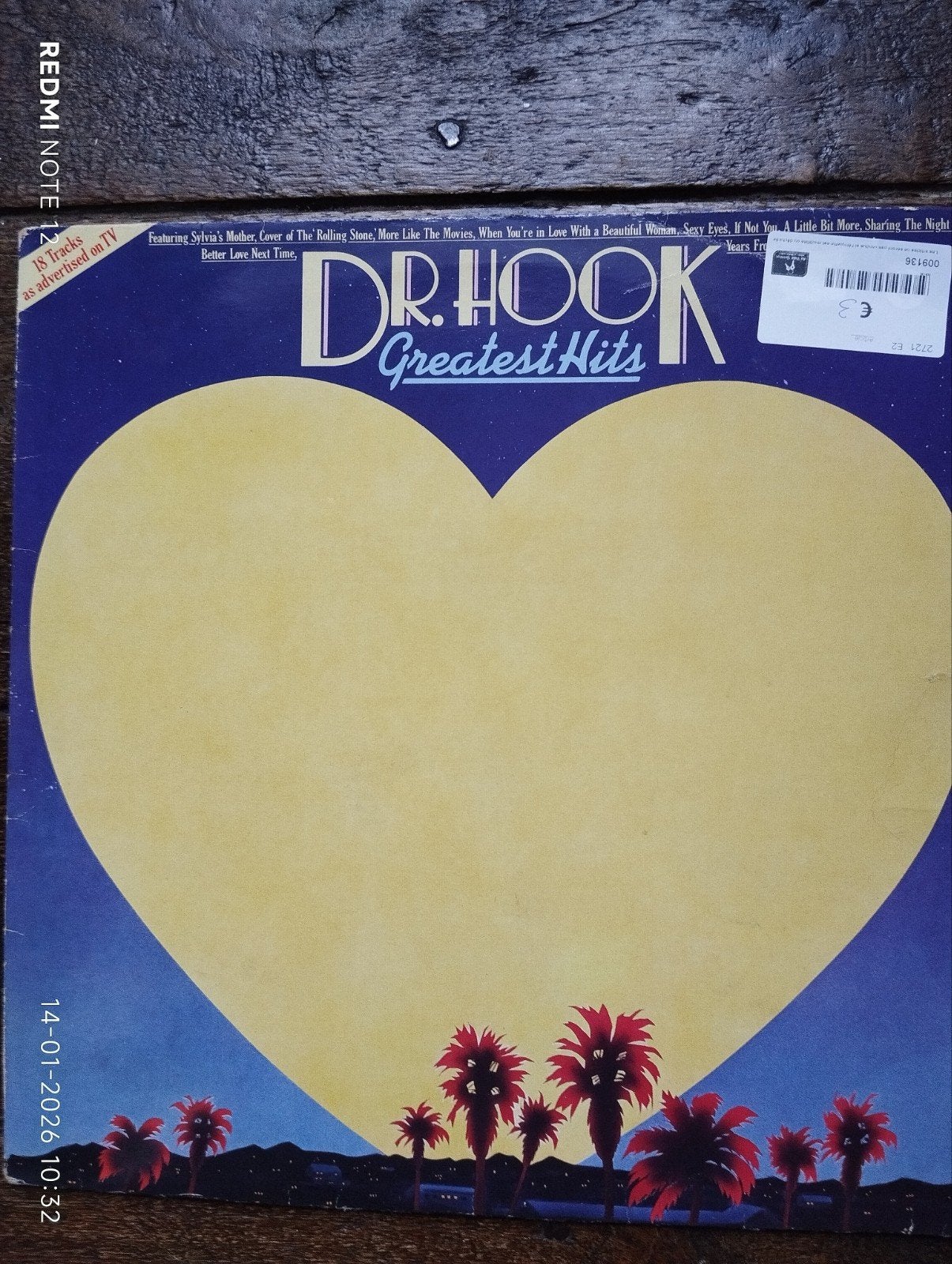 Dr Hooks greatest hits, Ophalen of Verzenden, Zo goed als nieuw, Overige formaten, Poprock