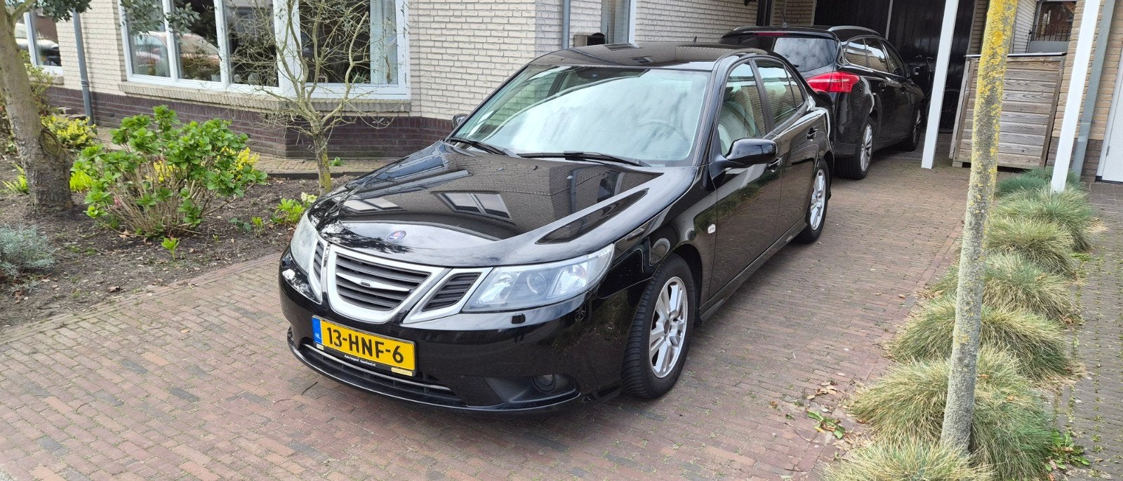 Saab 9-3 1.8 I Sport Sedan 2009 Zwart, APK tot 23-06-2027, Auto's, Stof, 4 cilinders, 1796 cc, Handgeschakeld