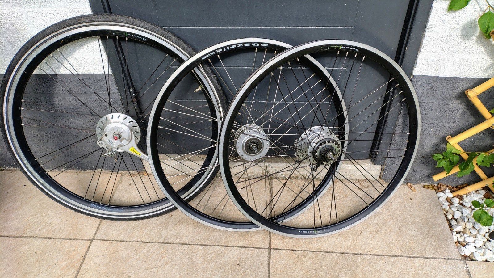 Gazelle voor- en achterwiel 8 versnellingen, Fietsen en Brommers, Gebruikt, Toerfiets, Gazelle, Ophalen