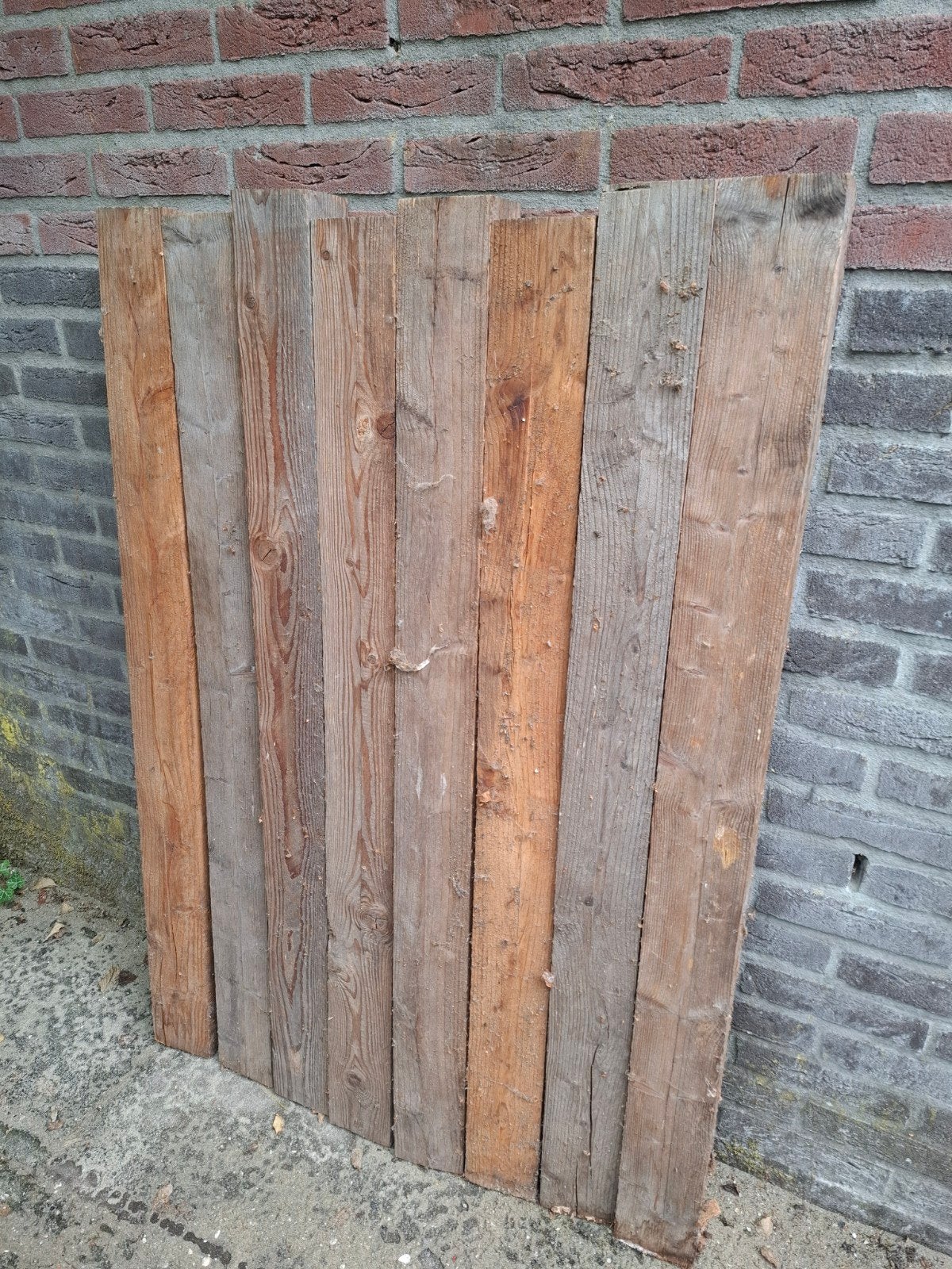 Balkjes 8x, Ophalen, Grenen, Zo goed als nieuw, 50 mm of meer