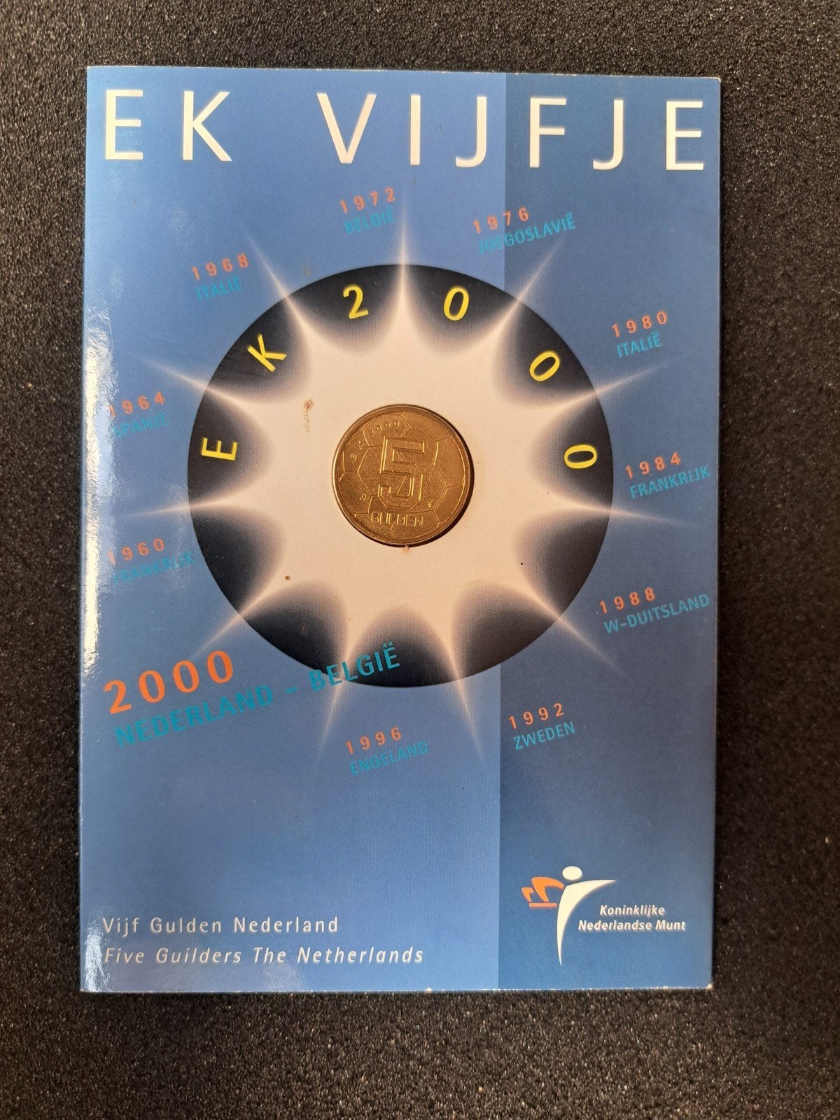 EK Vijfje 2000 Nederland-België - Vijf Gulden, Postzegels en Munten, Ophalen of Verzenden, Koningin Beatrix, 5 gulden, Losse munt