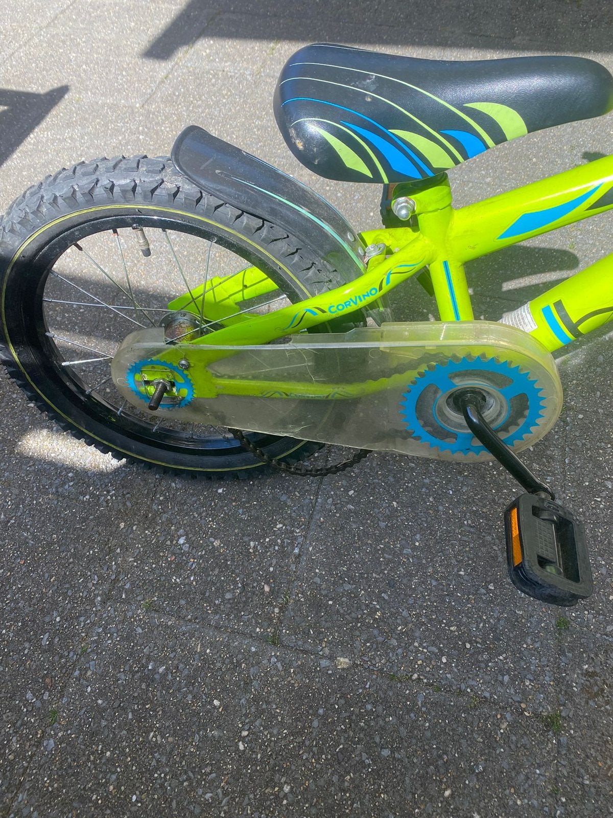 Corvino Kinderfiets 16 inch - Groen (defect), Ophalen, Gebruikt, Terugtraprem, Minder dan 16 inch