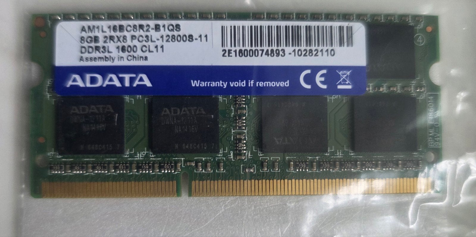 ADATA 8GB DDR3L 1600MHz Laptop RAM Geheugen, Computers en Software, RAM geheugen, Ophalen, 8 GB, DDR3, Zo goed als nieuw