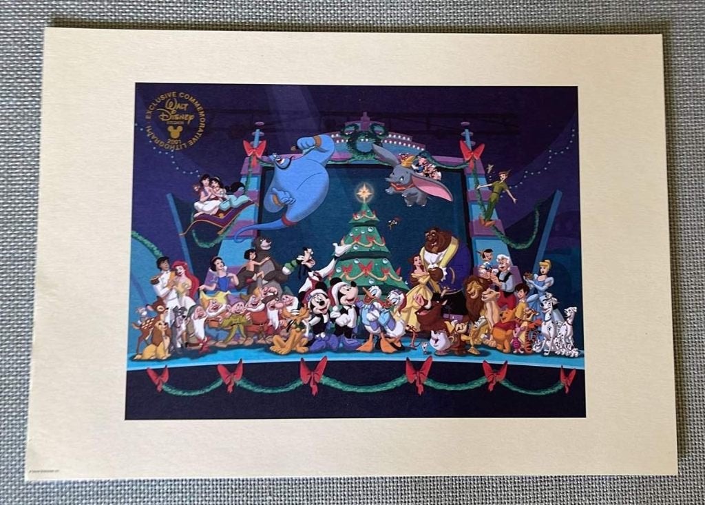 Disney prent 2001, Verzamelen, Disney, Ophalen of Verzenden, Mickey Mouse, Nieuw, Plaatje of Poster