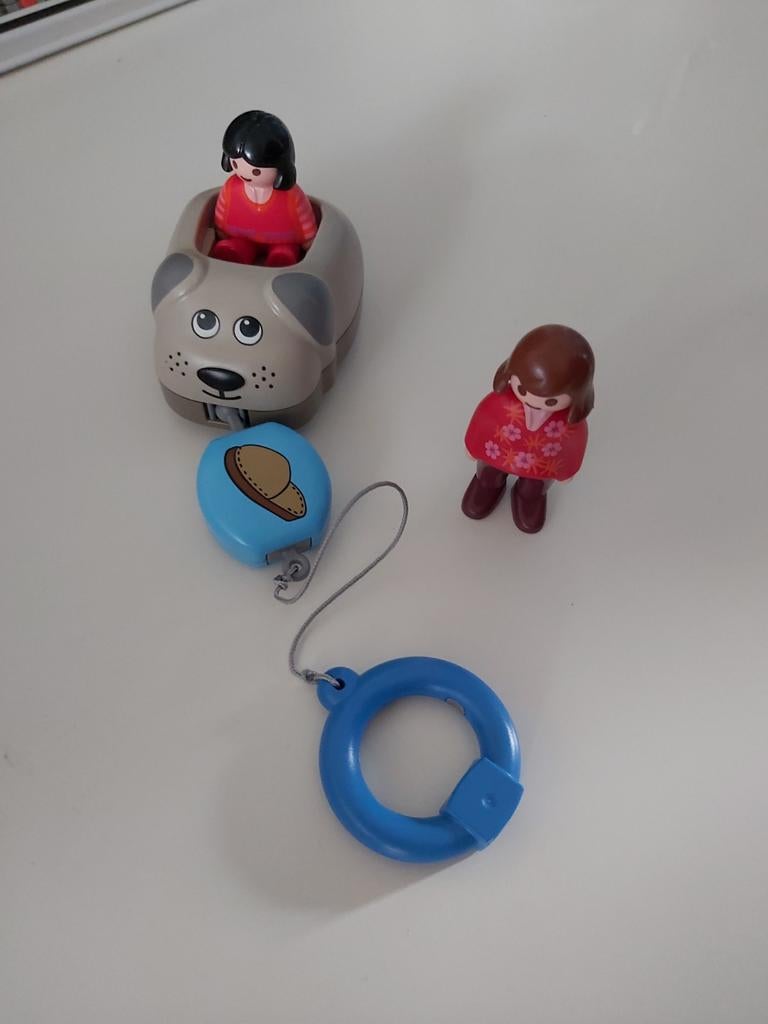 Playmobil 1.2.3 - Hondentrein 70406, Ophalen of Verzenden, Zo goed als nieuw, Complete set