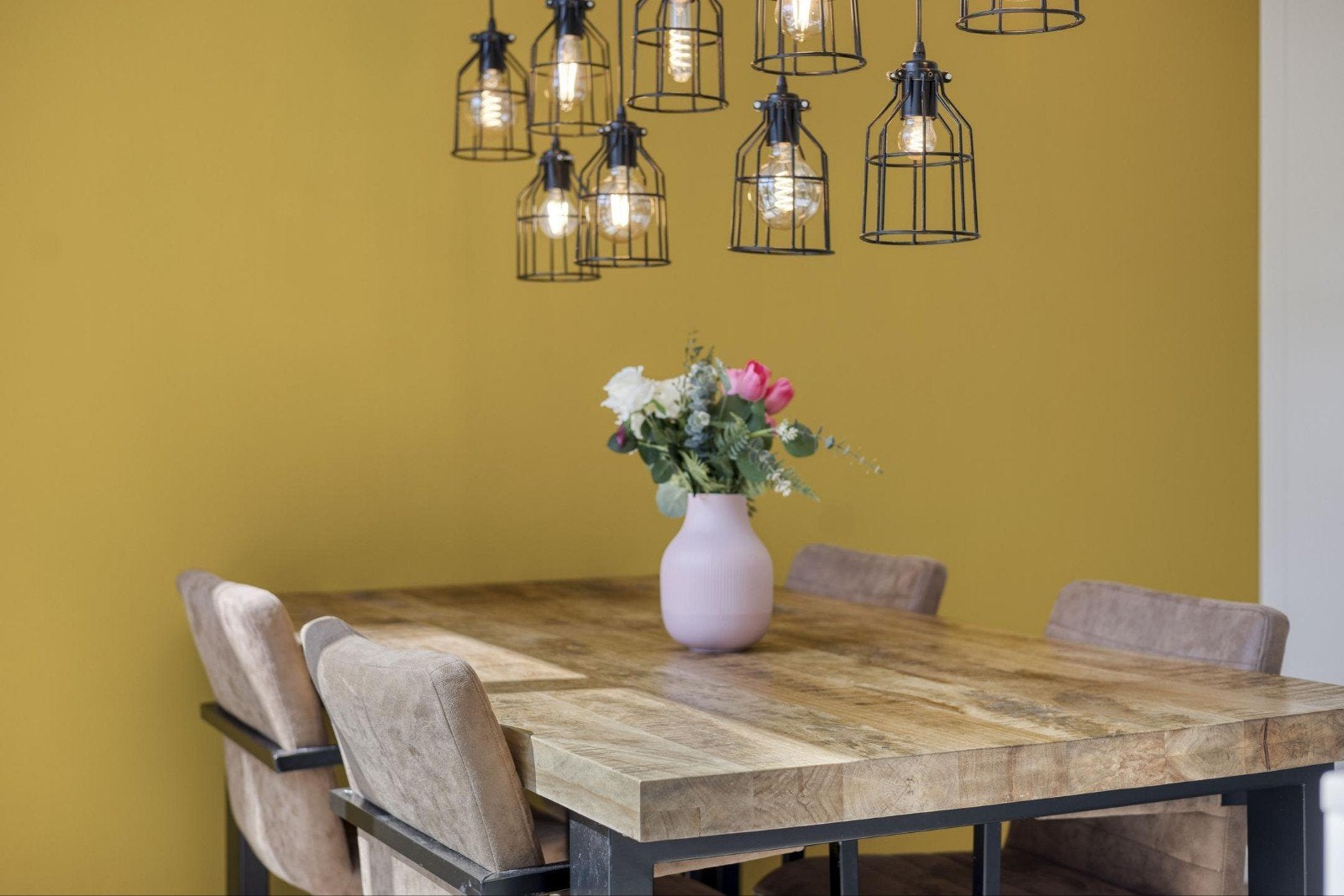 Mangohout eettafel 200×100cm, Huis en Inrichting, Tafels | Eettafels, Overige houtsoorten, Industrieel, Modern, Zo goed als nieuw