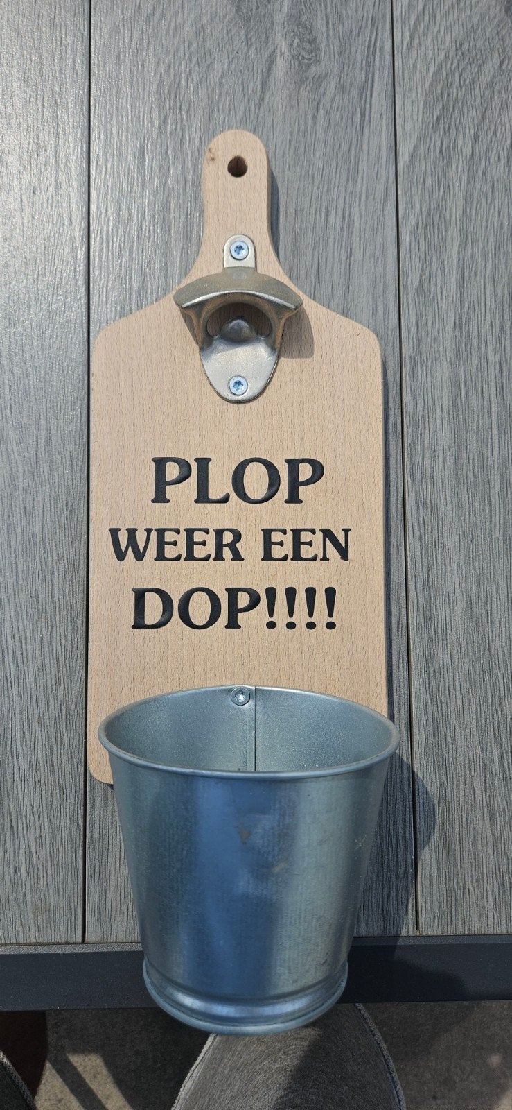Bierdop opvangbak met opener - Cadeau voor Vaderdag, Ophalen of Verzenden