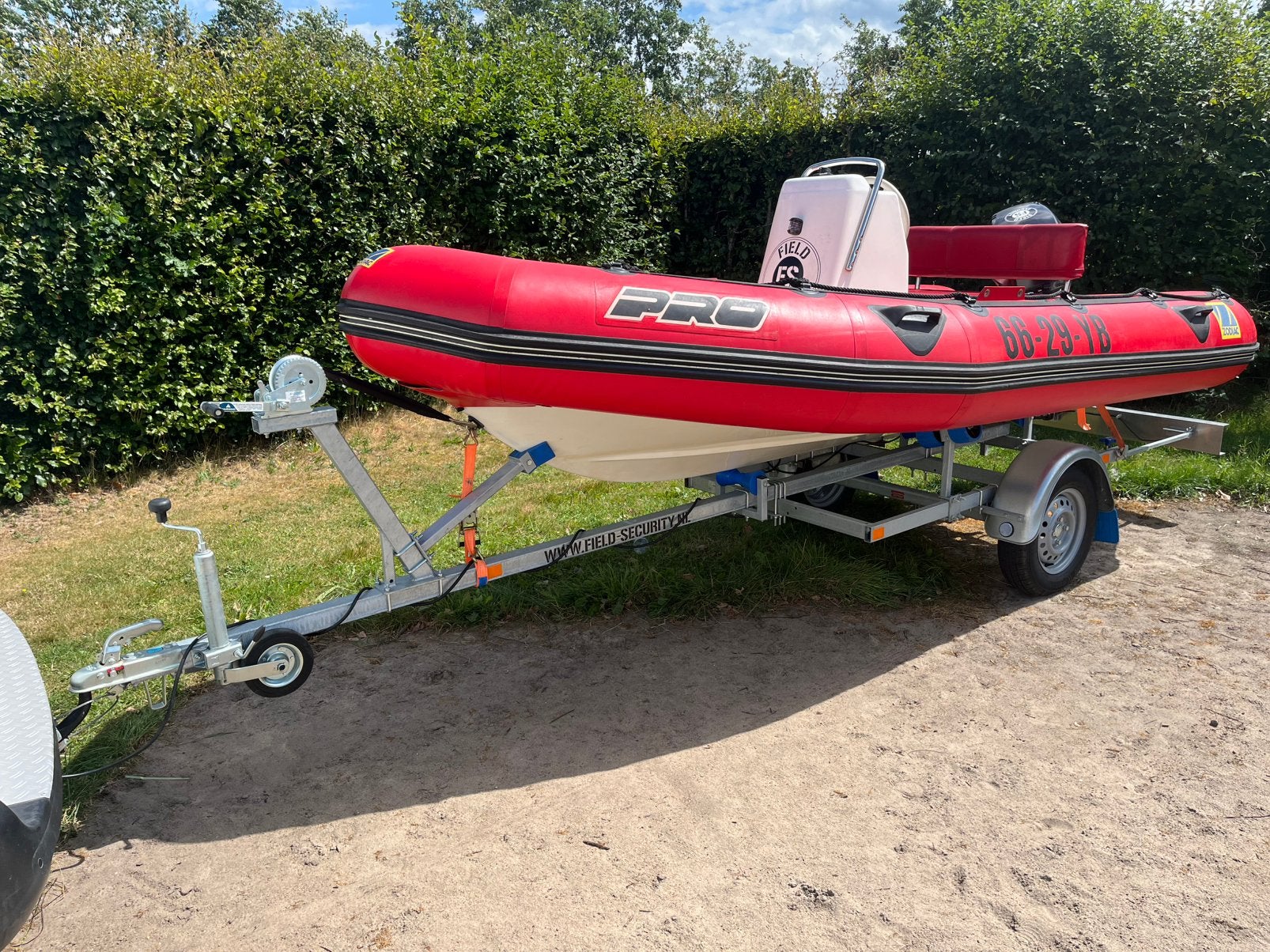 RIB//PRO//MERCURY25PK//inclusief nieuwe Trailer, Watersport en Boten, Ophalen of Verzenden, Zo goed als nieuw