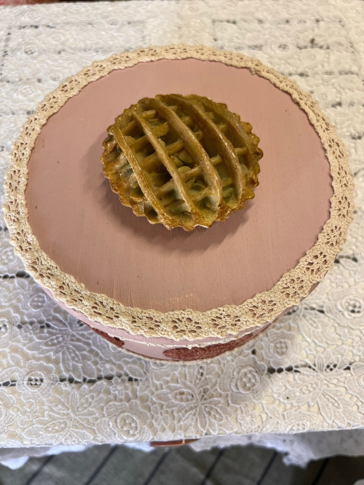 Leuke originele brocante koekdoos, Ophalen of Verzenden