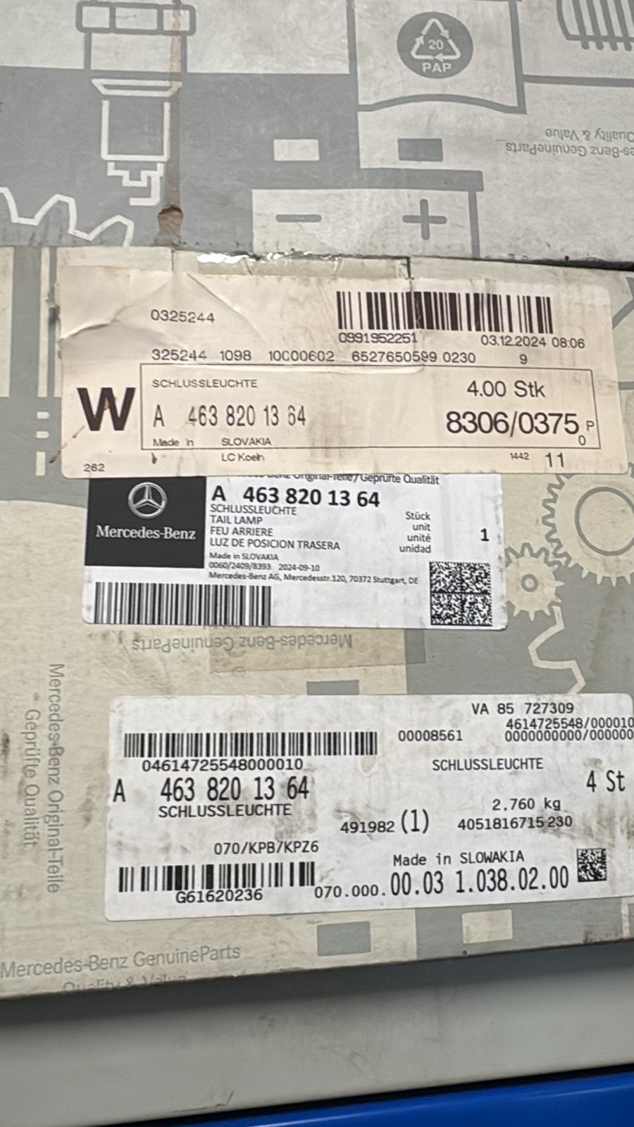 Mercedes G-klasse Achterlichten Origineel in doos L+R, Ophalen, Nieuw, Mercedes-Benz