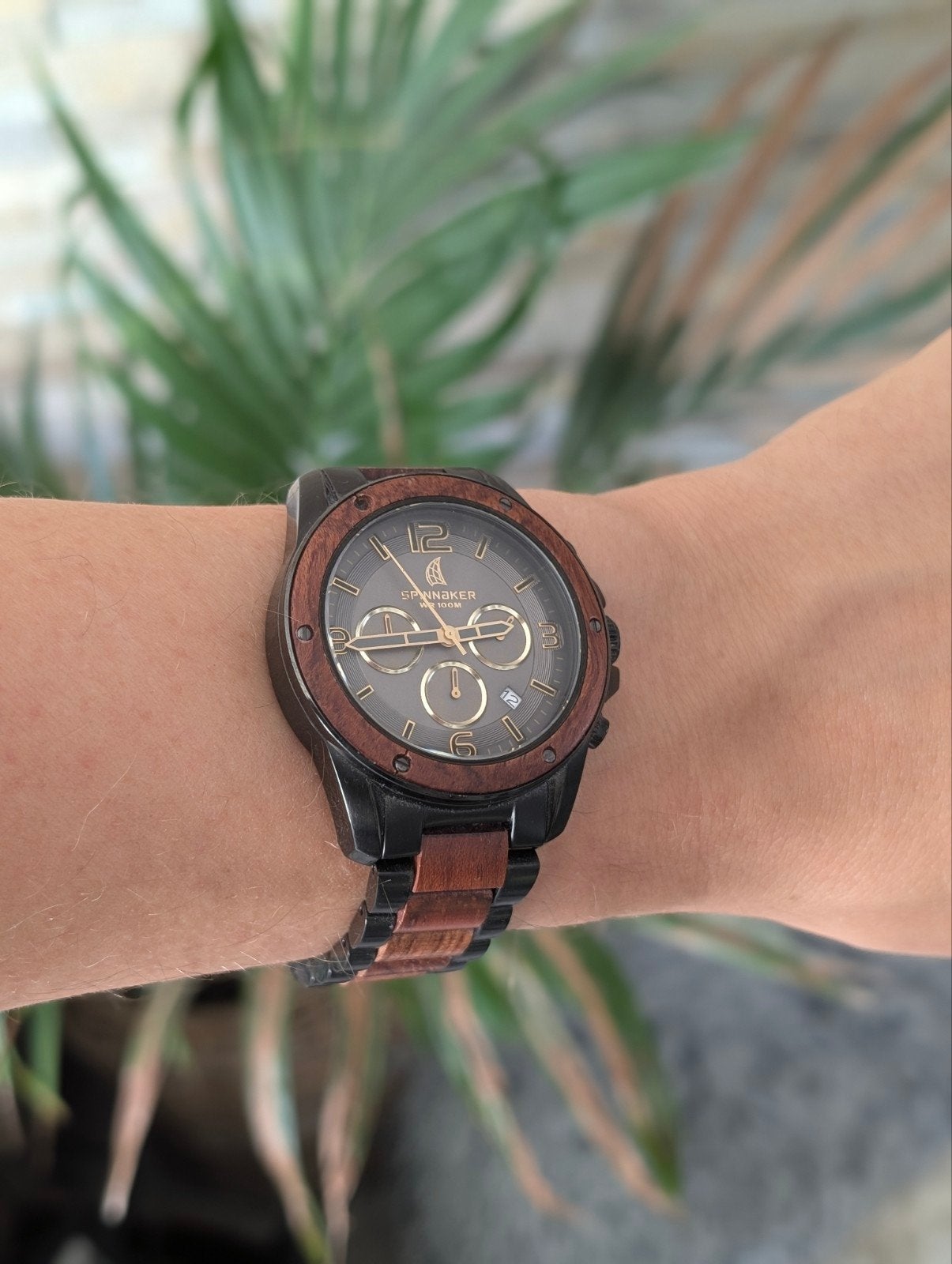 Prachtig Spinnaker Vessel Wood Chronograph SP-5027-44, Overige merken, Polshorloge, Ophalen of Verzenden, Zo goed als nieuw