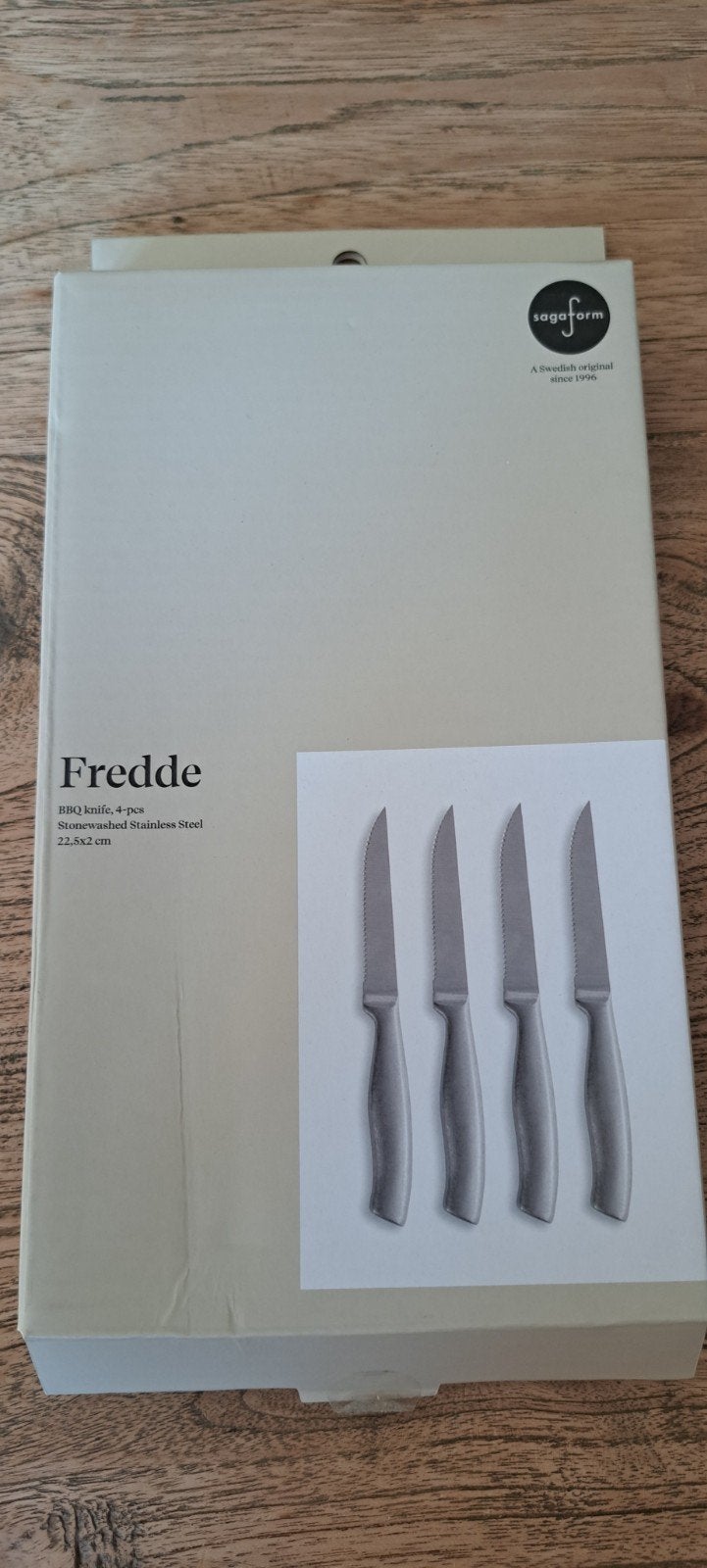 NIEUW Sagaform Fredde BBQ messen set  4 stuks, Overige materialen, Los bestek, Nieuw, Ophalen of Verzenden