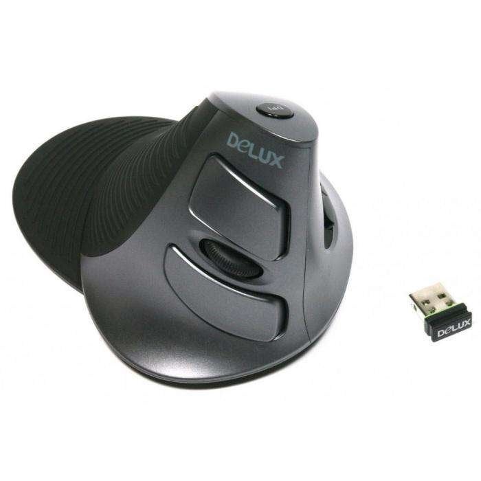 DeLux verticale draadloze muis (anti rsi ergonomisch ), Rechtshandig, Muis, Gebruikt, Ergonomisch