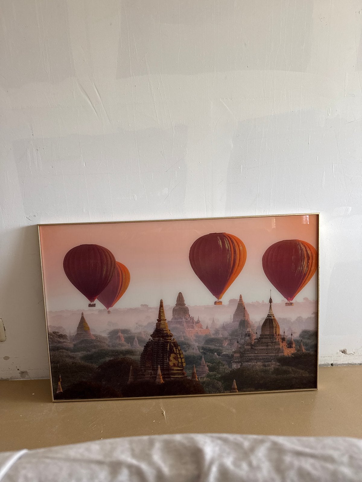 Schilderij met luchtballonnen boven tempels, Coco, Ophalen, Zo goed als nieuw, Schilderij, 100 tot 125 cm