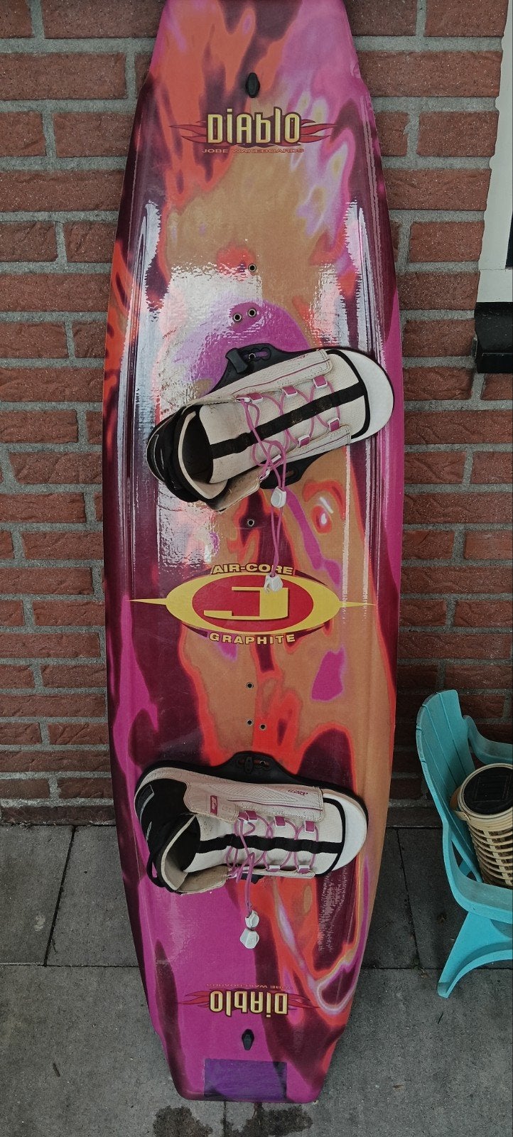 wakeboard vintage, Watersport en Boten, Wakeboarden, Ophalen, Gebruikt, Board en Schoenen